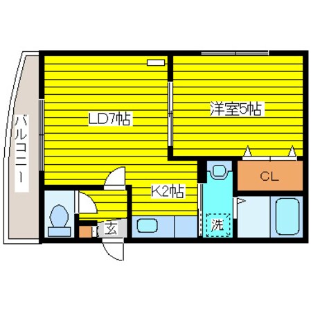 環状通東駅 徒歩9分 2階の物件間取画像